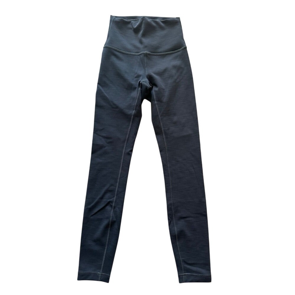 Lululemon Wunder Train HR Tight 25"‎ Heathered Graphite Gray Size 2 Leggings